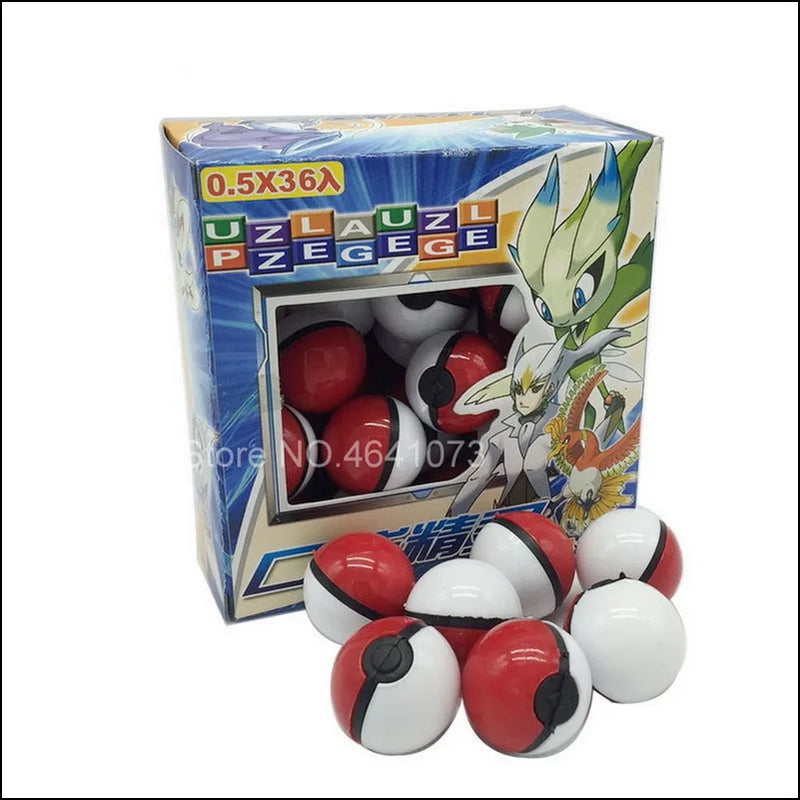 3.5cm 36pcs/Set Pokemon figures cartoon Pet Elf Ball Pokeball lot Creative Model Anime Toy Master Ball Pocket Pokemoning Ball