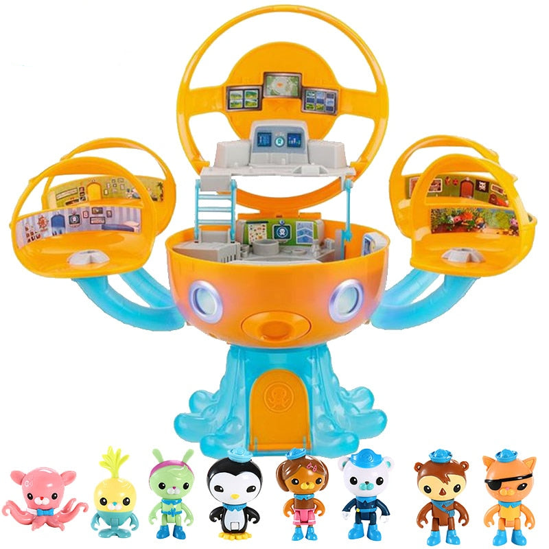 Octonauts Sound And Light Octopod Castle Adventure Plsyset Barnacles Peso Kwazii Dashi Tweak Action Figure Toys Doll Kids Gift