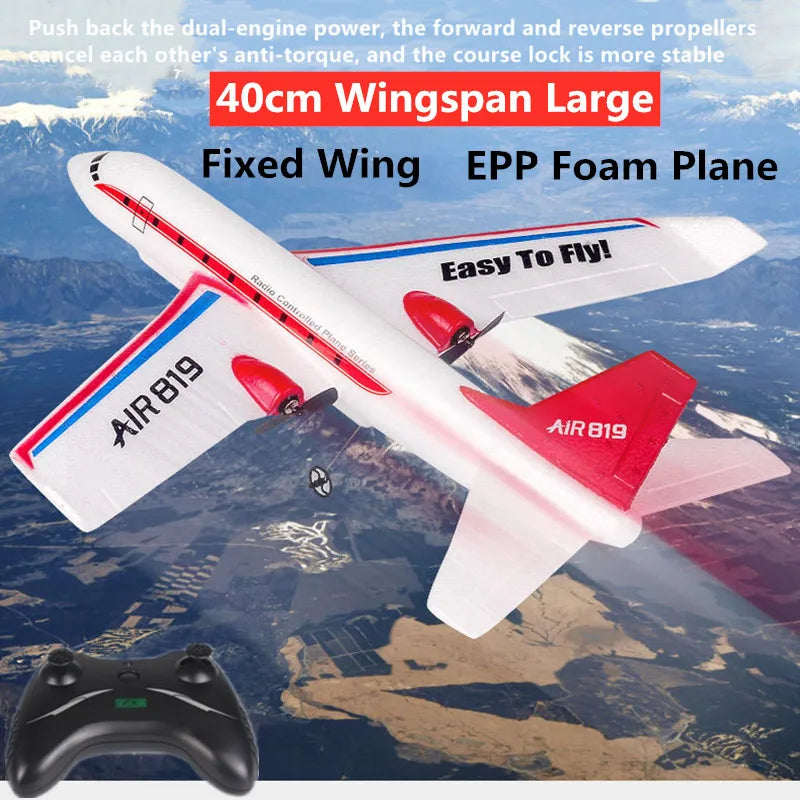 40CM Large Wingspan RC Glider Plane Fixed Wing Lightweight EPP Foam Throw To Flying Airplane RTF Model Kids and Adult Toys Gifts