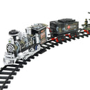 Classic Electric Steam Smoke Remote Control Track Train With Light Simulation Train Sound independent Assembly Toys for children