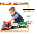 Classic Electric Steam Smoke Remote Control Track Train With Light Simulation Train Sound independent Assembly Toys for children