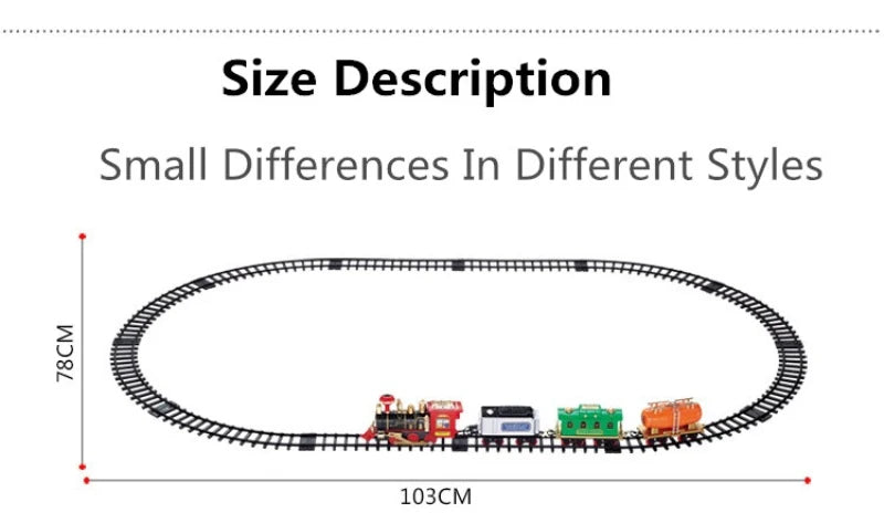 Classic Electric Steam Smoke Remote Control Track Train With Light Simulation Train Sound independent Assembly Toys for children