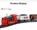 Classic Electric Steam Smoke Remote Control Track Train With Light Simulation Train Sound independent Assembly Toys for children