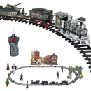 Classic Electric Steam Smoke Remote Control Track Train With Light Simulation Train Sound independent Assembly Toys for children