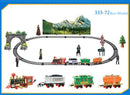 Classic Electric Steam Smoke Remote Control Track Train With Light Simulation Train Sound independent Assembly Toys for children