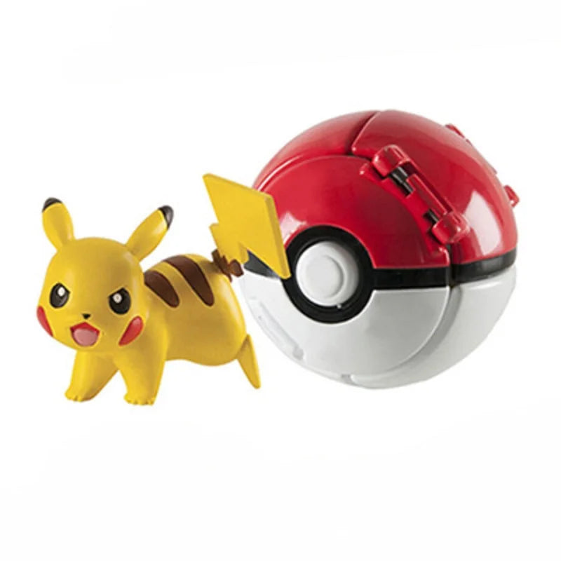 20 Styles Pokemon Elf Ball Anime Figure Pikachu Charmander Litten Rockruff Pokeball Pocket Monster Variant Toy Action Model Gift