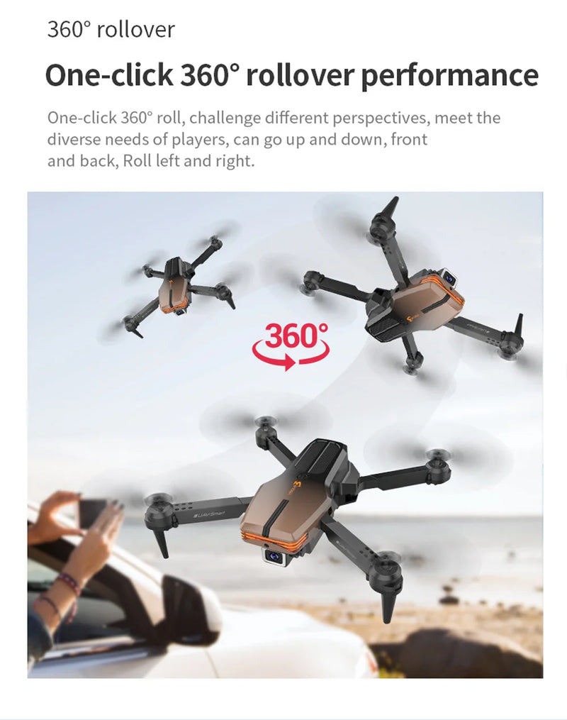 New V3 Pro Drones With 4K HD Camera WIFI FPV Phone Control 6-axis Foldable Quadrocopter Rc Helicopter Professional Dron For GIFT