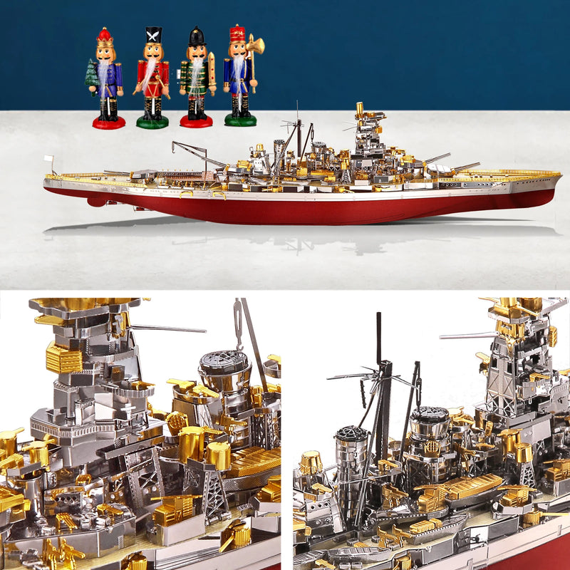 3D Metal Puzzle Kongou Battleship DIY Jigsaw Toy Christmas And Birthday Gifts For Adults And Kids