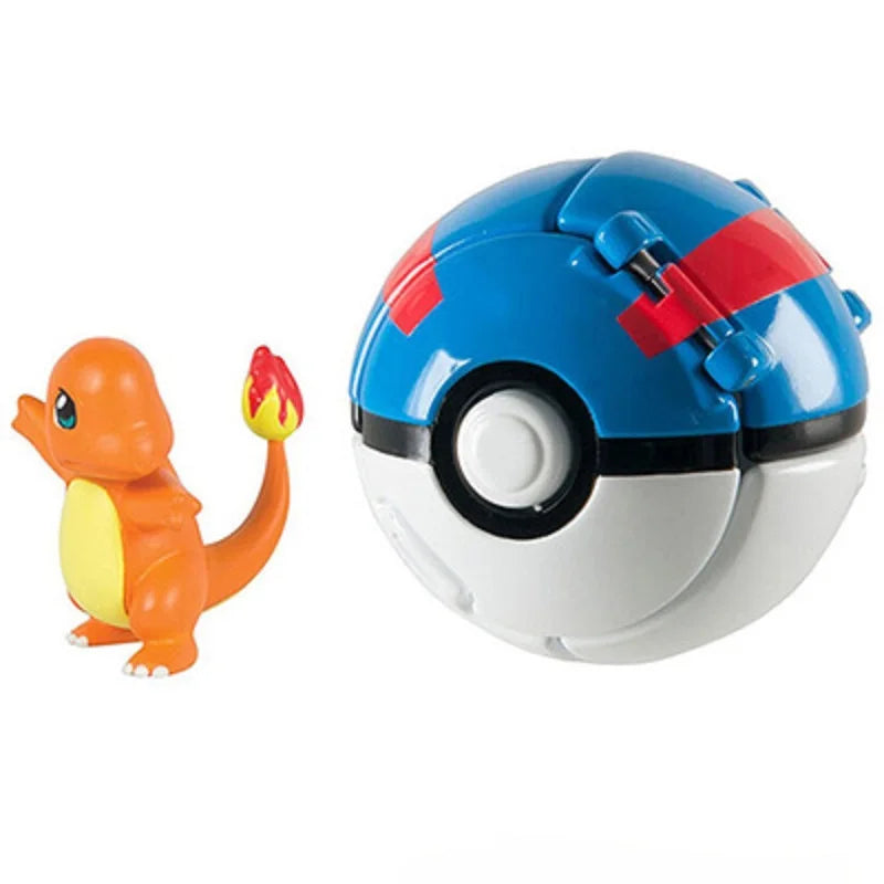 20 Styles Pokemon Elf Ball Anime Figure Pikachu Charmander Litten Rockruff Pokeball Pocket Monster Variant Toy Action Model Gift