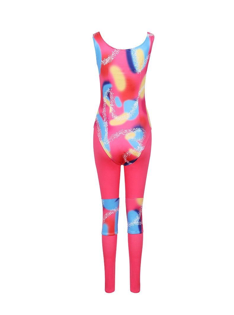 Margot Robbie Retro Sports Barbie Bodysuit Jumpsuit Cosplay Halloween Costume