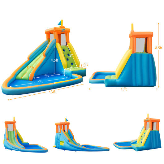Bounce Ho Inflatable Water Slide Kids Bounce House with 750W Blower