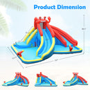 Inflatable Water Slide Bounce House with Water Cannon with 750W Blower