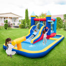 Inflatable Water Slide Bounce House with 680W Blower and 2 Pools