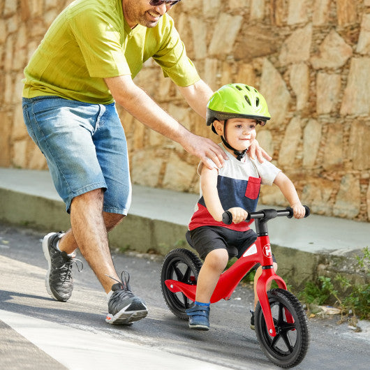Kids Balance Bike with Rotatable Handlebar and Adjustable Seat Height-Red