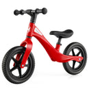 Kids Balance Bike With Adjustable Seat And Rotatable Handlebar - Red