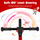 Kids Balance Bike With Adjustable Seat And Rotatable Handlebar - Red