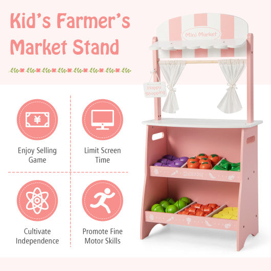 Kid's Farmers Market Stand-Pink