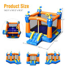 Kids Inflatable Bounce House Magic Castle with Large Jumping Area with 735W Blower