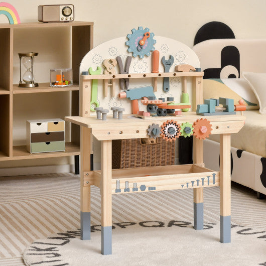 Kids Play Tool Workbench with Realistic Accessories