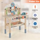 Kids Play Tool Workbench with Realistic Accessories