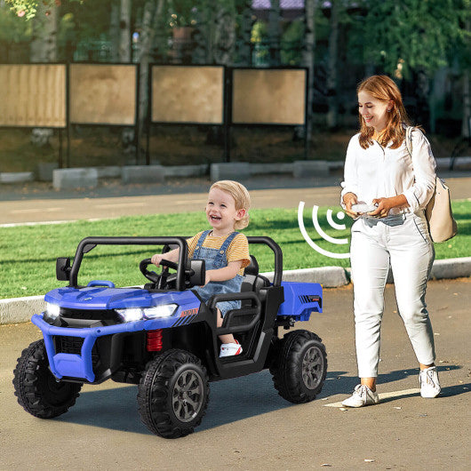 2-Seater Kids Ride On Dump Truck with Dump Bed and Shovel