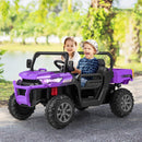 Kids Electric Dump Truck Ride On – 2-Seater Construction Vehicle with Realistic Dump Bed & Shovel