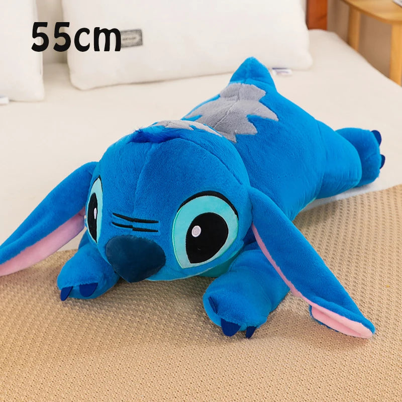 Disney Lilo and Stitch Plush Toys Prone Cute 55/80cm Like An Angel Soft Toy Gift for Children