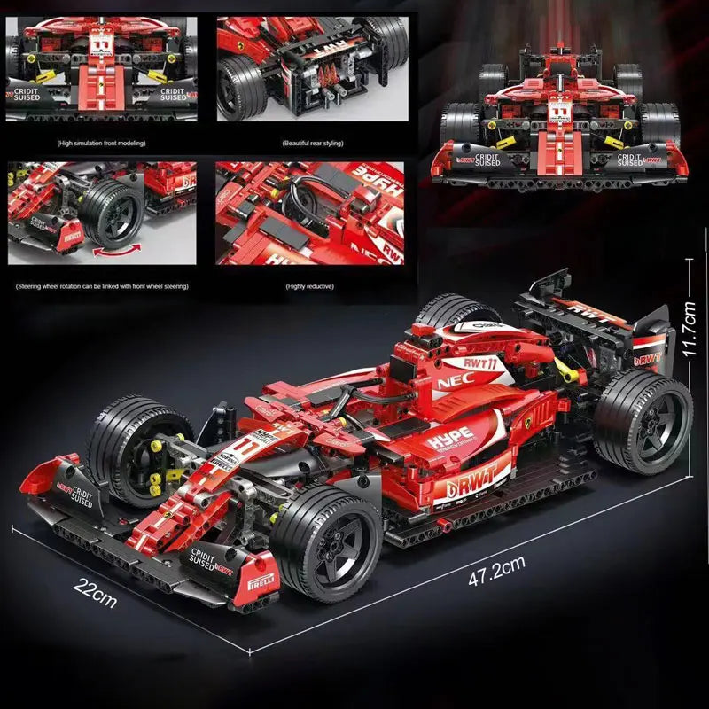 City Technical Formula F1 Racing Car Building Blocks – Super Speed Vehicle Model Kit for Kids