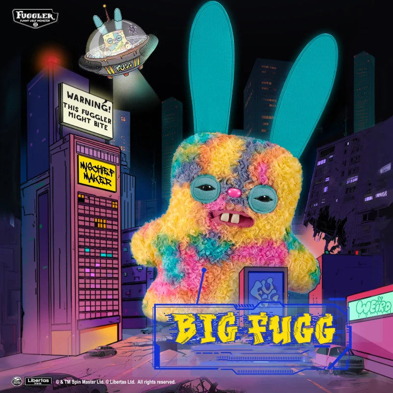 Original Fuggler Plush Toys with Funny Ugly Teeth Monsters Kawaii Soft Big Doll Plushies