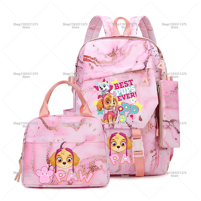 "Team Pup School Set – Cartoon Backpack Combo for Little Heroes"