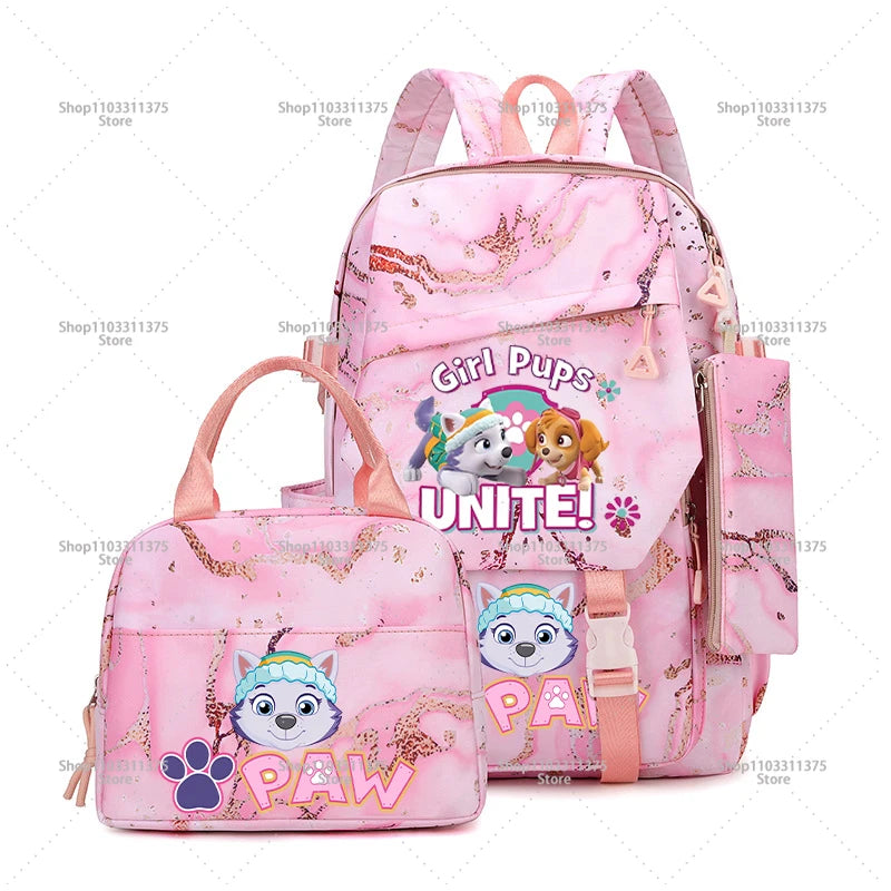 "Team Pup School Set – Cartoon Backpack Combo for Little Heroes"