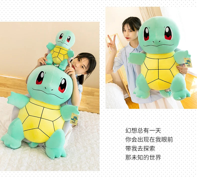 Squirtle Plush Doll Big Size Pokemon Plush Toys Kawaii Stuffed Toys Cute Turtle Pillow Christmas Gift Toys for Children