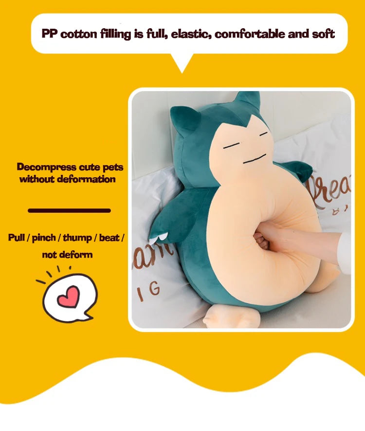 30-200cm TAKARA TOMY Pokemon Snorlax Animal Doll Holster  Plush Toys Kawaii Anime New Rare  Cute Soft Stuffed  Girls Kids Gift