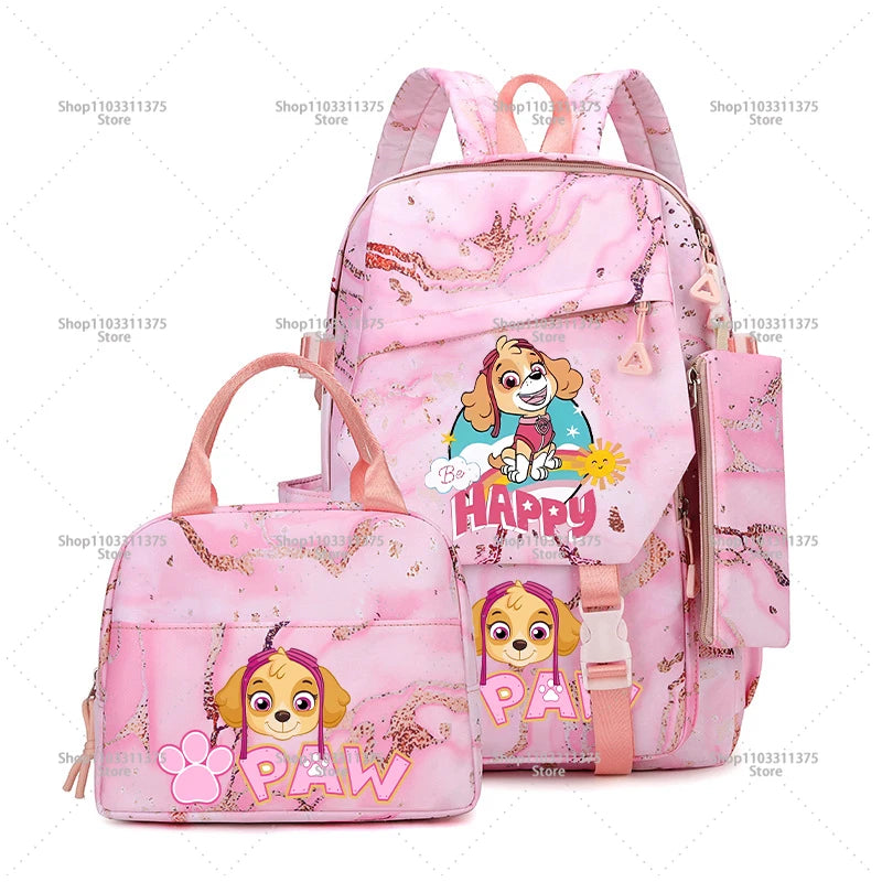 "Team Pup School Set – Cartoon Backpack Combo for Little Heroes"