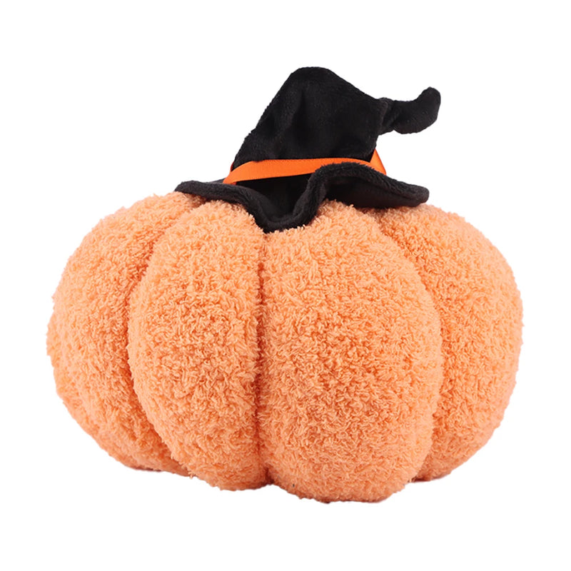 22cm Halloween Orange Witch Pumpkin Plush Toys Funny Pumpkin Fruit Vegetable Plush Toys Cute Stuffed Toys Halloween Gifts