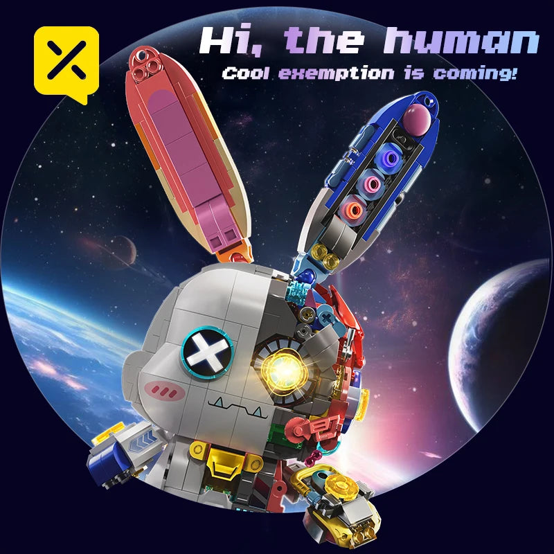 TOYLINX 1377PCS Mechanical Rabbit Building Blocks – Creative Assembled Rabbit Puzzle Toy Gifts