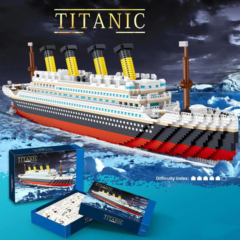 Titanic 4404PCS Building Blocks Cruise Ship Mini Assemble Bricks Model Toy Kit Desktop Decoration Holiday Gift for Kids