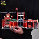 Fire Station Model Building Blocks 756pcs With Truck Helicopter Educational Toy Or Gift For Children