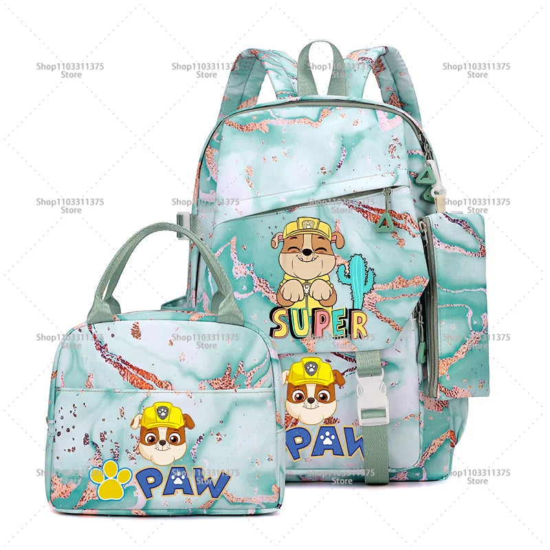 "Team Pup School Set – Cartoon Backpack Combo for Little Heroes"
