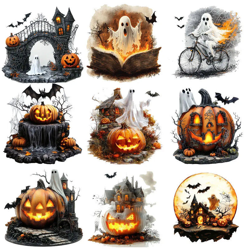 20pcs Halloween Ghost Skeleton Stickers Pack Varied for Kid Crafts Scrapbooking Travel Luggage Laptop Aesthetic Decoration Decal