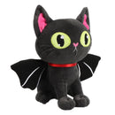 Halloween Black Cat Plush Toy of 28cm Lifelike Stuffed Animals Toy for Halloween Decorations