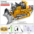2.4Ghz RC Remote Control Excavator Construction Vehicle Toy for Kids with Alloy Metal Cap, Light & Sound