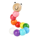 Wooden Smooth Blocks Caterpillar Toys Cartoon Colorful Twisted Insect Crocodile Block Ability Game Baby Fingers Exercise Gadget