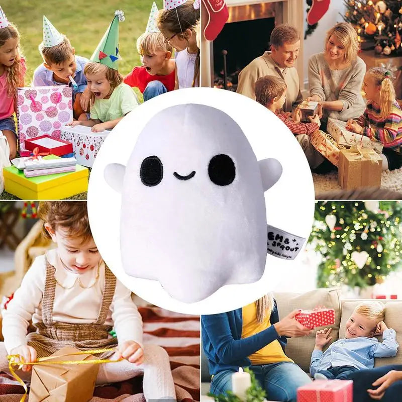 Cute Ghost Plush Doll Kawaii Stuffed Mini Ghost Halloween Plush Toys Soft White Ghost Toys For All Age Kids Xmas Halloween Gifts