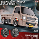 Full-Scale ZWN 1/24 Remote Control Drift Truck – 2.4G Wireless Tricycle Model with LED Lights, Suitable RC Car for Children
