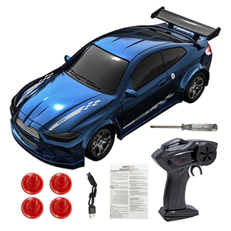 4WD 2.4GHz Remote Control Drift Car – Mini Model with LED Lights & Full Proportional Control, Racing Sport Toy for Kids