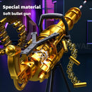 115cm Big Electric Toy Gun Fake Gun Soft Bullet Ejection EVA Gun DIY Self-Assembly Tactical Gatling Gun Toy Christmas Gift