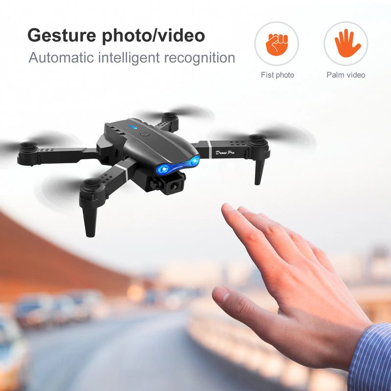 New E99Pro RC Drone 4K Professinal With Wide Angle Dual HD Camera Foldable RC Helicopter 5G WIFI FPV Height Hold Apron Sell