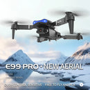 RC Drone E99 Pro Foldable 4K HD Dual Camera Quadcopter Aerial Photography Optical Flow Positioning Altitude Hold Toys Gift