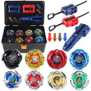 Bey X Battle Tops Spinning Toy Kit Gyro Metal with Launchers Organize Box Set Gift